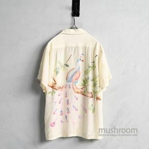 KAWAIHAU S/S HAWAIIAN SHIRT with HAND PAINTGOOD CONDITION/MEDIUM