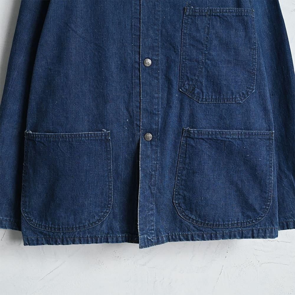 ジャケット・アウター DUBBLE WARE 60's vintage denim coverall Dubble Ware 60's Denim Chore Jacket Wool Blanket Lined