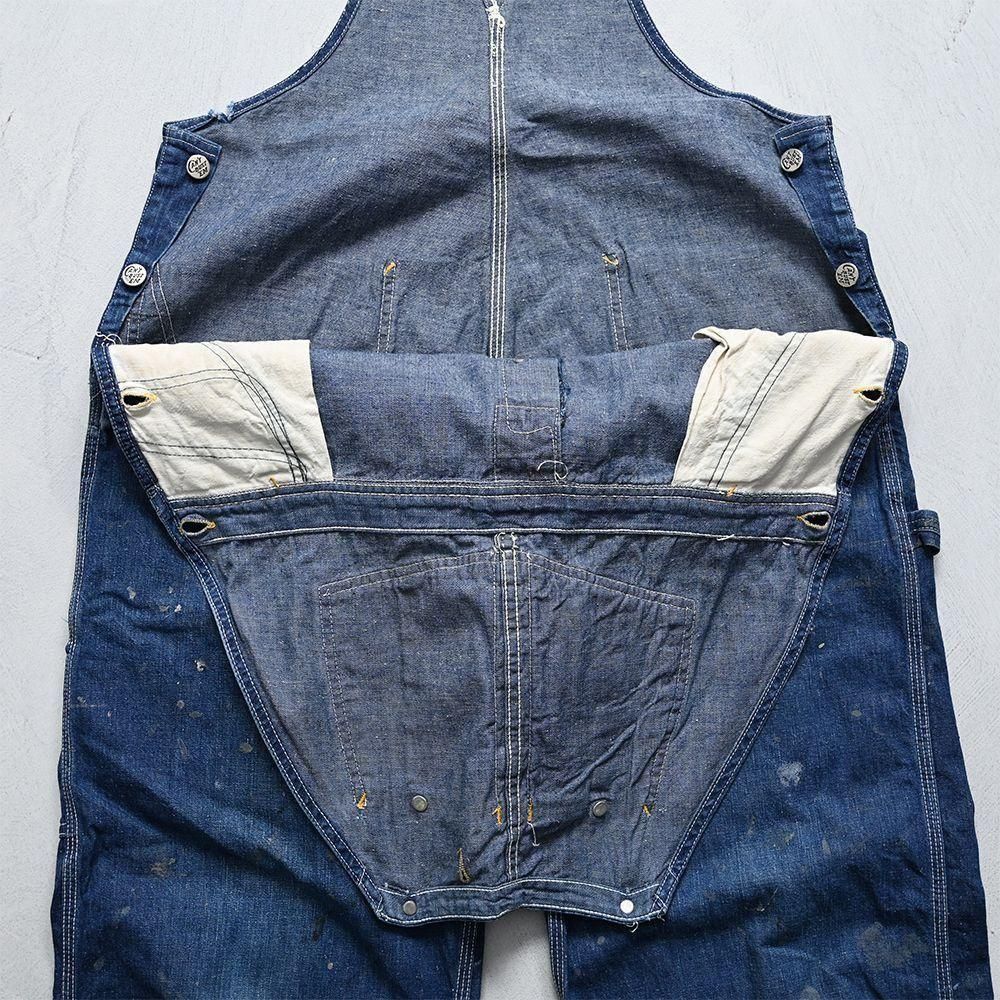 CAN'T BUST'EM DENIM OVERALL with PAINT（1950'S/GOOD