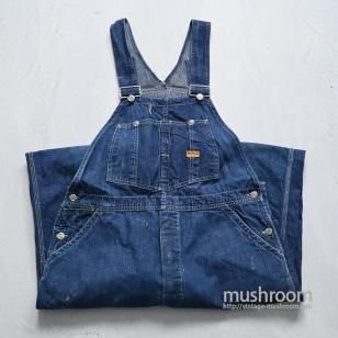 CAN'T BUSTEM DENIM OVERALL with PAINT1950'S/GOOD CONDITION