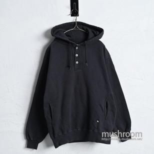RUSSELL BLACK PLAIN SWEAT HOODY1990'S/GOOD CONDITION/MEDIUM