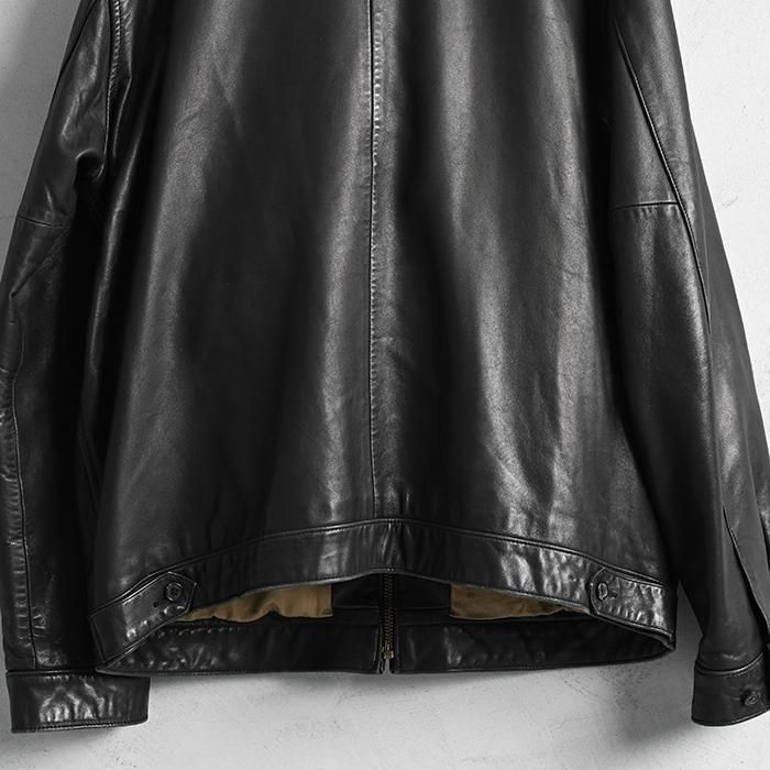 Polo by Ralph Lauren LEATHER JACKET with CHINSTRAP（GOOD