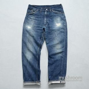 PENNEY'S RANCHCRAFT 5-POCKET JEANS with SELVEDGEGOOD INDIGO & REPAIR