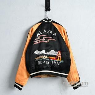 ALASKA SOUVENIR JACKET with UNUSUAL EMBROIDERYRARE COLOR/MIN CODNITION