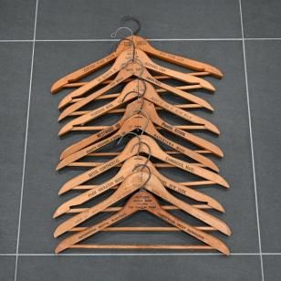 VINTAGE ADVERTISING WOOD HANGERGOOD CONDITION