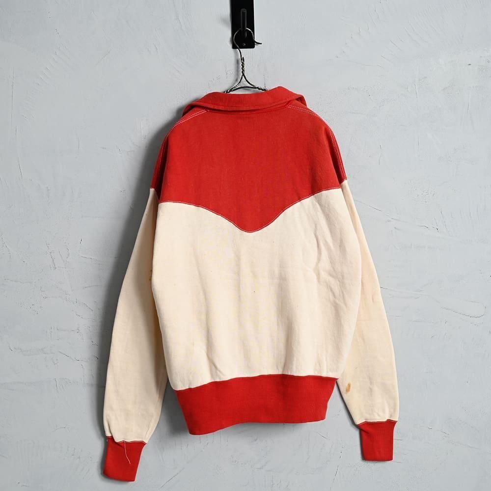 COLLEGIATE PACIFIC FLOCK PRINT SWEAT SHIRT - 古着屋