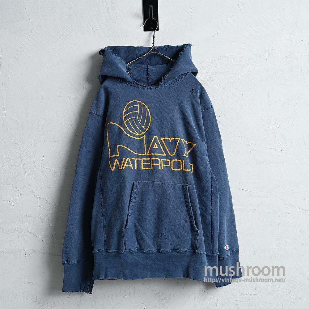 人気No.1 CHAMPION ”NAVY WATERPOLO” REVERSE WEAVE HOODY（1980'S/GOOD フリース