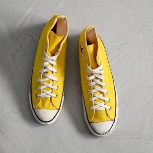 CONVERSE ALL-STAR Hi YELLOW CANVAS SHOES1980'S/DEADSTOCK/SZ 11