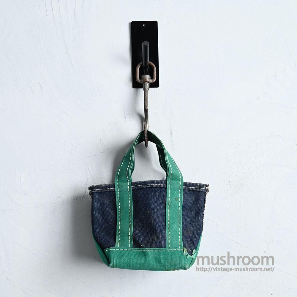 L.L.BEAN NVY×GRN MINI DELUXE TOTE（1980'S/VERY GOOD