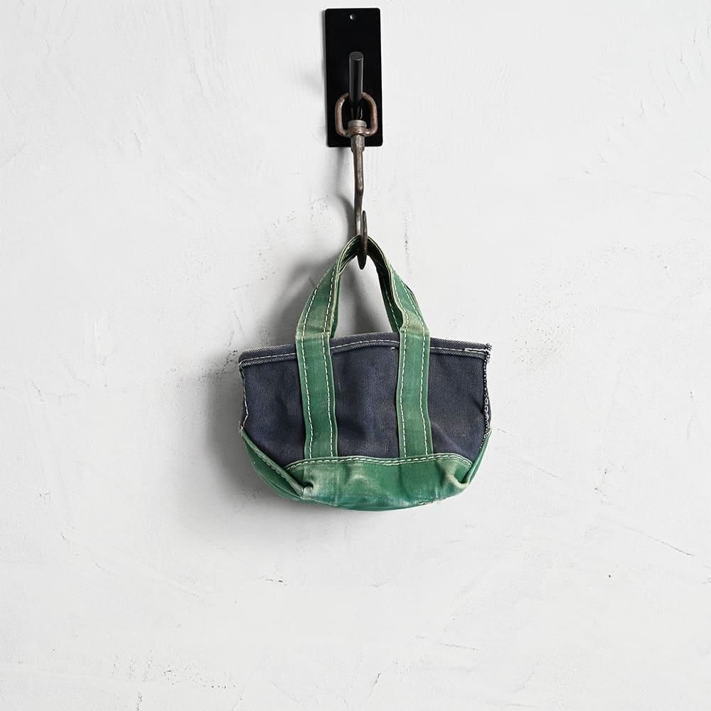 L.L.BEAN NVY×GRN MINI DELUXE TOTE（1980'S/AMAZING FADE