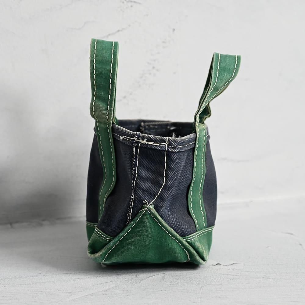 L.L.BEAN NVY×GRN MINI DELUXE TOTE（1980'S/AMAZING FADE