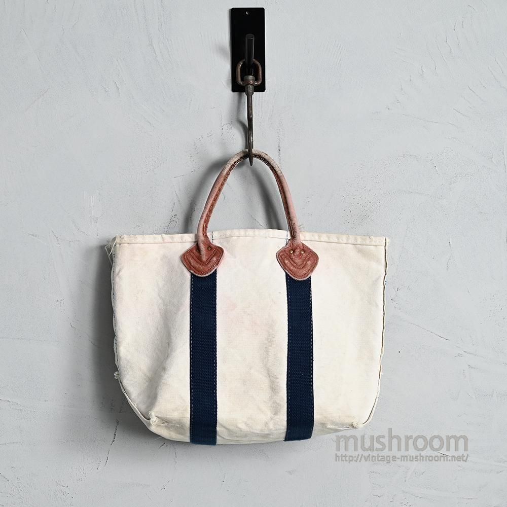 L.L.BEAN CANVAS TOTE BAG with LEATHER HANDLE(1980'S/GOOD L.L.BEAN CANVAS TOTE BAG with LEATHER HANDLE(1980'S/GOOD