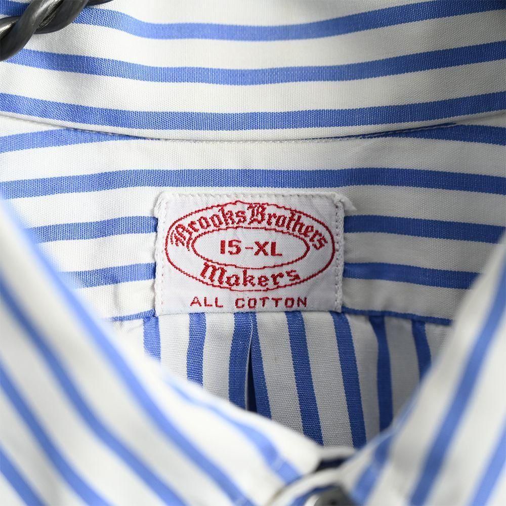 BROOKS BROTHERS BLUE STRIPED B/D SHIRT（GOOD CONDITION/X