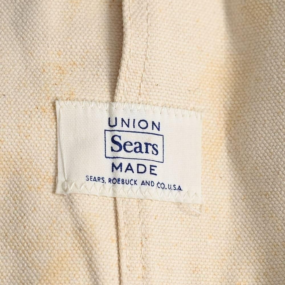 SEARS W/KNEE CANVAS OVERALL with APRON（DEADSTOCK/W40L32