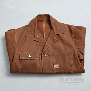 Pre WW2 CARHARTT BROWN DUCK COVERALL1930'S-40'S/DEADSTOCK
