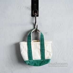 L.L.BEAN CANVAS MINI TOTE BAG with UNUSUAL DETAIL1980'S/GOOD CONDITION
