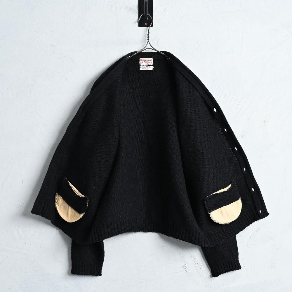 NOTTINGHAM BLACK MOHAIR CARDIGAN（1960'S/GOOD CONDITION