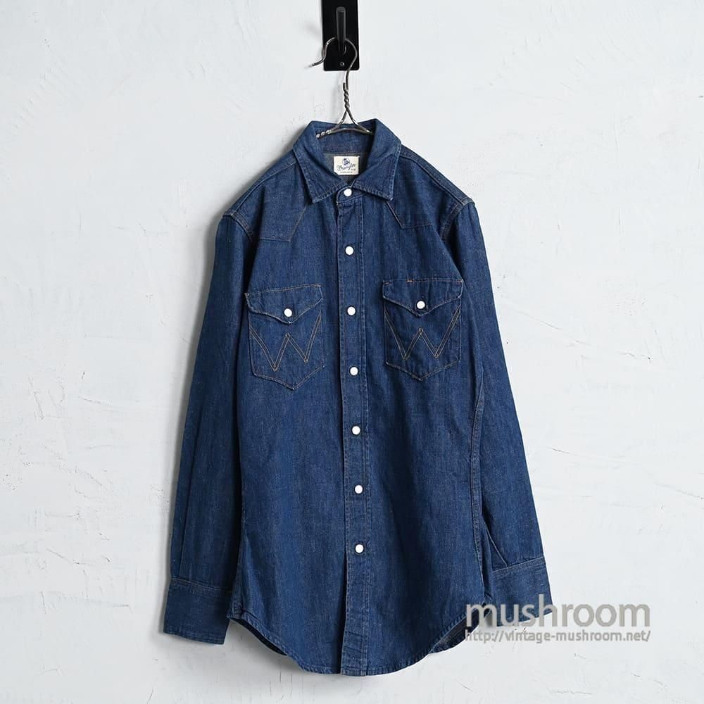 WRANGLER 27MW DENIM WESTERN SHIRT（1960'S/DARK COLOR/SZ 14