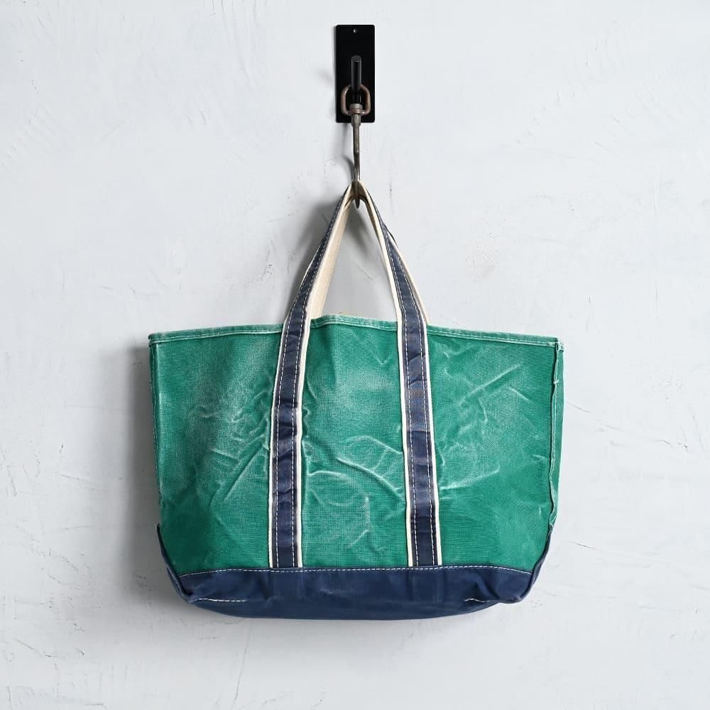 L.L.BEAN GRN×NVY DELUXE TOTE（1980'S/AMAZING AGING/LARGE