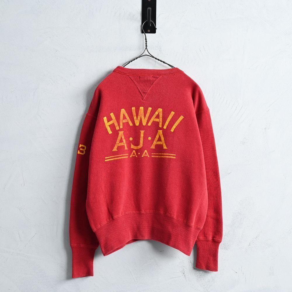 ONEITA W/V SWEAT SHIRT with BACK PRINT（1940'S/RARE COLOR