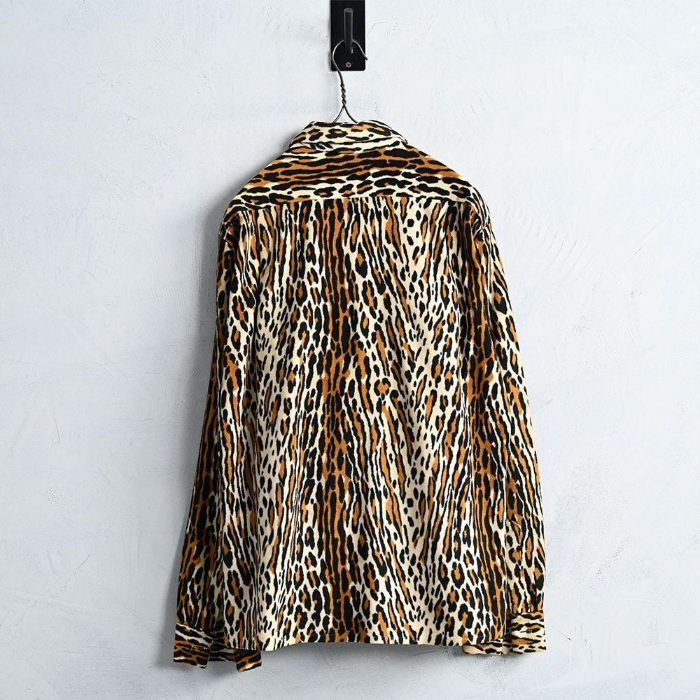 DEL MAR LEOPARD PATTERN L/S BOX SHIRT（1950'S/DEADSTOCK