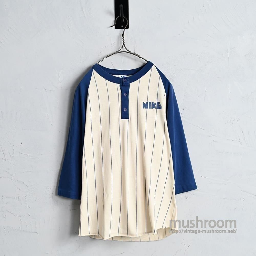 NIKE HENRY-NECK BASEBALL T-SHIRT(1980/GOOD CONDITION/MEDIUM NIKE HENRY-NECK BASEBALL T-SHIRT(1980/GOOD CONDITION/MEDIUM