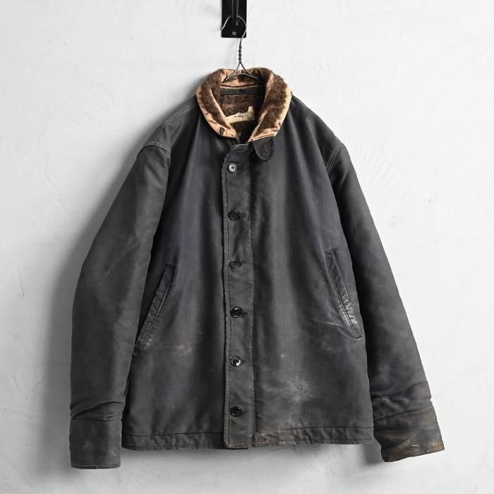 WW2 U.S.NAVY N-1 NAVY-BLUE DECK JACKET(SZ42) - 古着屋 WW2 U.S.NAVY N-1 NAVY-BLUE DECK JACKET(SZ42) - 古着屋