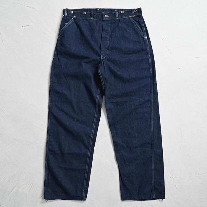 WW2 UNKNOWN DENIM PAINTER PANTS with UNUSUAL SLEEK（SUPER