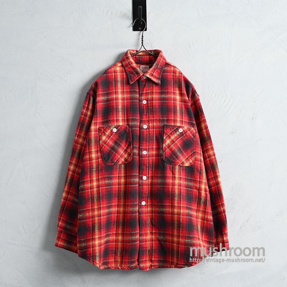BIG MAC L/S PLAID FLANNEL SHIRT1960'S/VERY GOOD CONDITION/LARGE