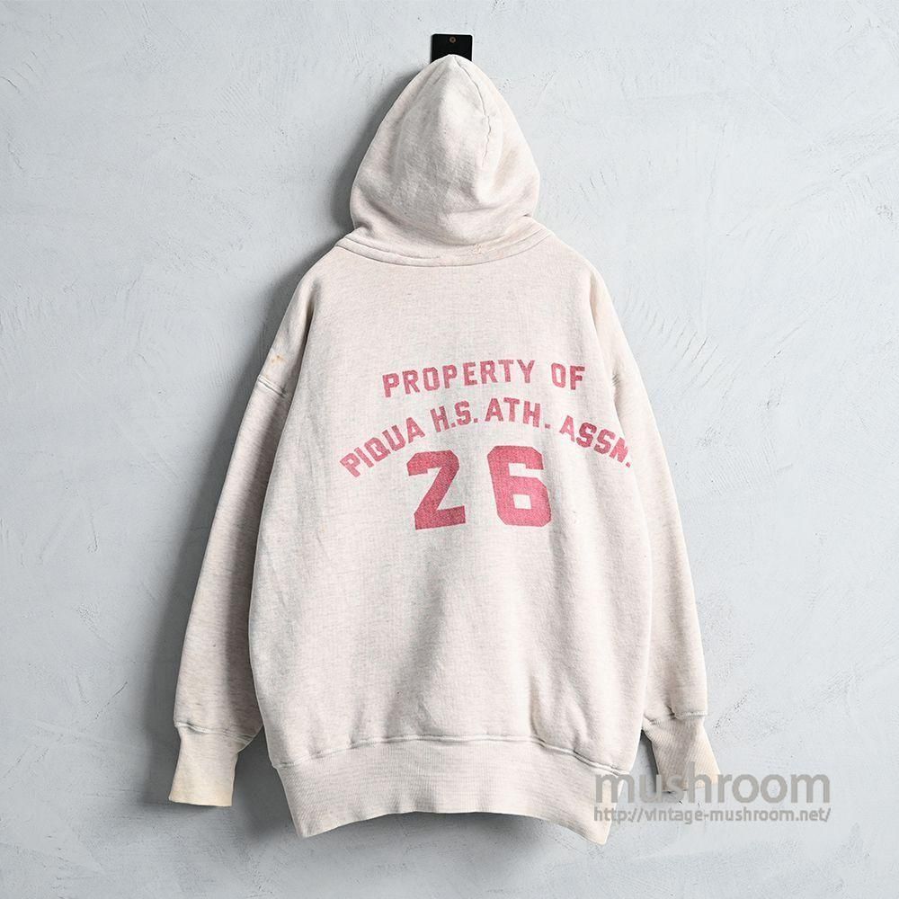 OLD W/F AFTER HOODY SWEAT SHIRT with BACKPRINTAround 1940'S/GOOD CONDITION/LARGE