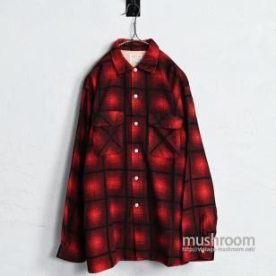 BRENT PRINT FLANNEL SHIRT1960'S/VERY GOOD CONDITION/LARGE