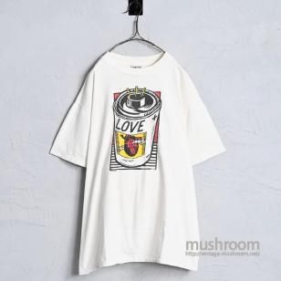 LOVE BATTERY MUSIC T-SHIRT by ONEITA1990'S/GOOD CONDITION/X-LARGE