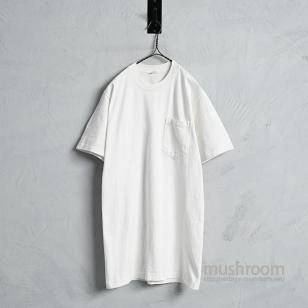 TOWNCRAFT WHITE PLAIN T-SHIRT with POCKET1960'S/GOOD CONDITION/MEDIUM
