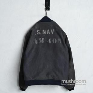 WW2 U.S.NAVY BLUE DECK JACKET with BIG STENCILSZ 38/GOOD FADE