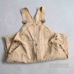 CARHARTT W/KNEE BROWN DUCK OVERALLAround 1940'S/AMAZING AGING