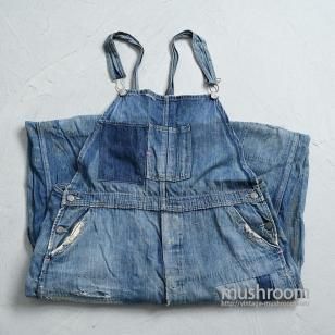 OLD ONE-POCKET BIB OVERALLS1930'S/AMAZING REPAIR