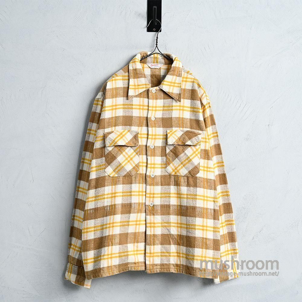 SPORTSWEAR PLAID FLANNEL SHIRT1950'S-60'S/VERY GOOD CONDITION