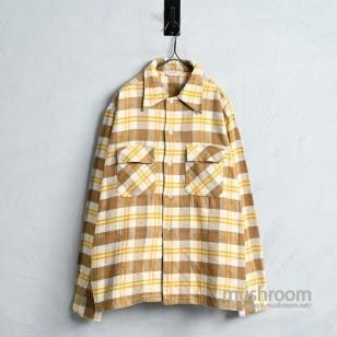 SPORTSWEAR PLAID FLANNEL SHIRT1950'S-60'S/VERY GOOD CONDITION