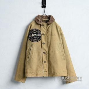 U.S.NAVY N-1 DECK JACKET with PATCH1950'S/GOOD CONDITION/SZ 38