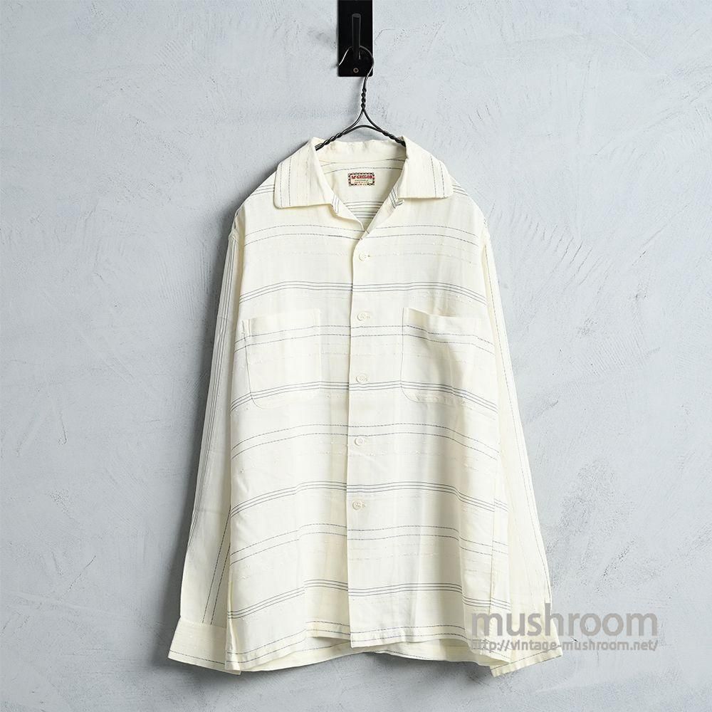 McGREGOR BORDER STRIPED L/S RAYON SHIRTVERY GOOD CONDITION/MEDIUM