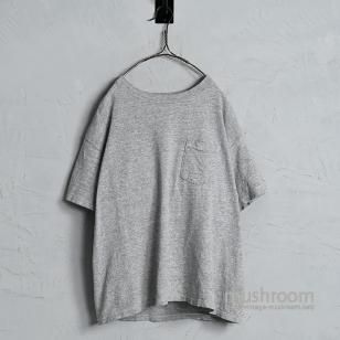 CHAMPION PLAIN T-SHIRT with POCKET1980'S/GOOD CONDITION/LARGE
