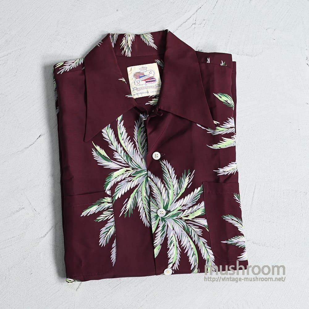 KAHANAMOKU S/S HAWAIIAN SHIRTAround 1940'S/ALMOST DEADSTOCK/MEDIUM
