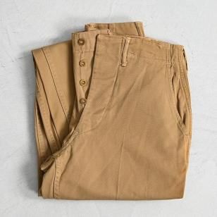 USMC CHINO TROUSERS with METAL BUTTON1940'S/VERY GOOD CONDITION/SZ 2M