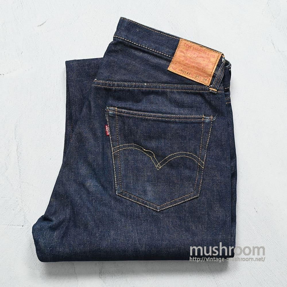 LEVI'S 501XX JEANS with LEATHER PATCH（SUPER DARK COLOR/W35L34）