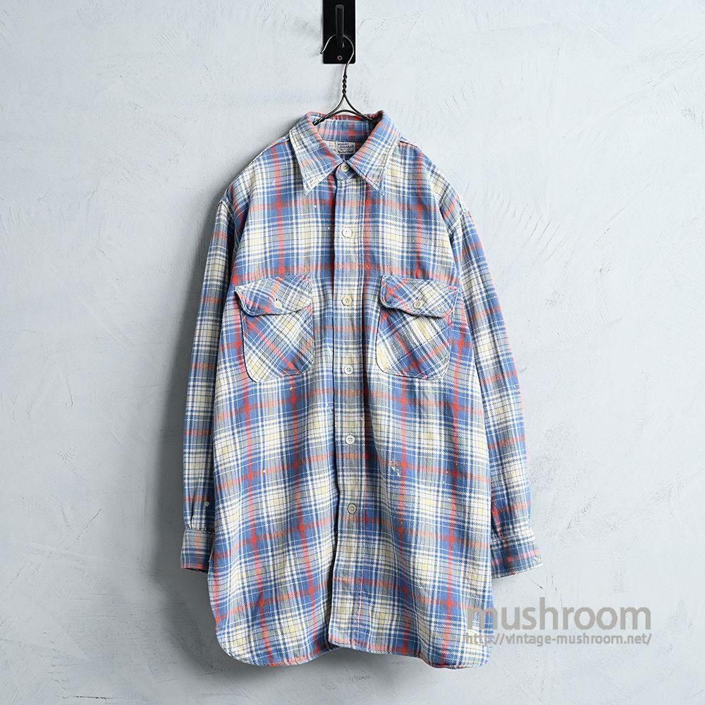 ROOMY RICHARD PLAID FLANNEL SHIRT（1950'S/GOOD CONDITION）