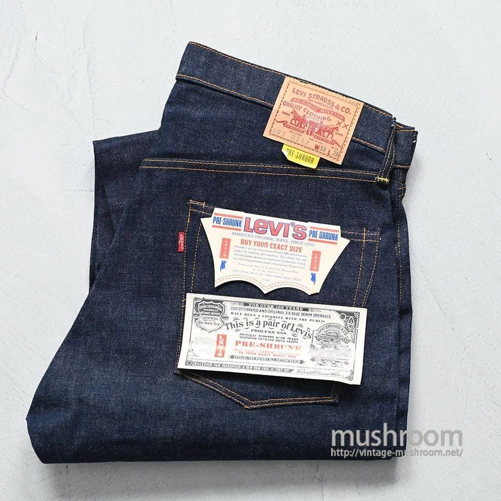 LEVI'S 505 BIGE JEANS with SELVEDGE（DEADSTOCK/W38L29）