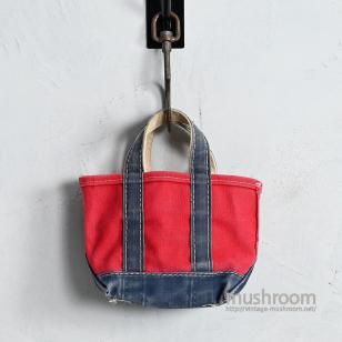 L.L.BEAN REDNVY MINI DELUXE TOTE1980'S/GOOD FADE