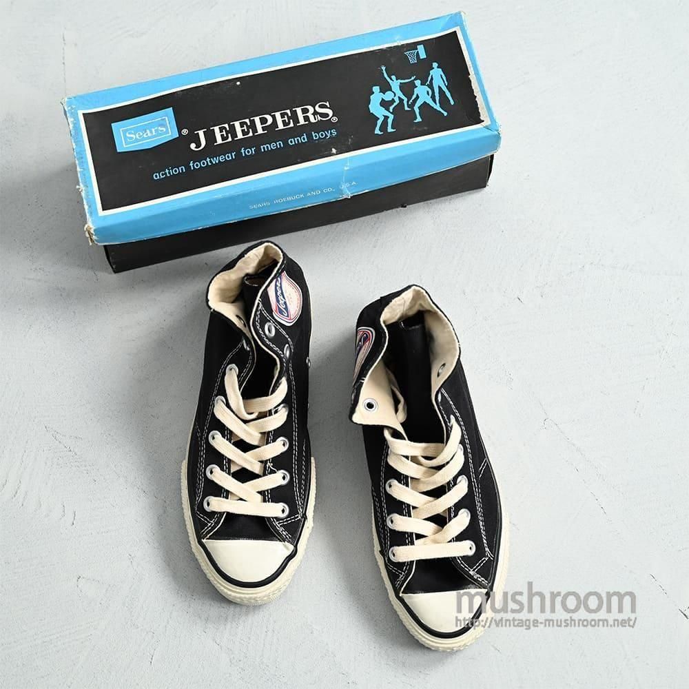 JEEPERS BLACK CANVAS SHOES by SEARS（1960'S/DEADSTOCK/US 5）