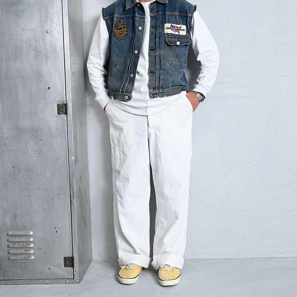 LEVI'S 506XX CUT-OFF BIKER'S VEST with SKULL PAINT（1940'S