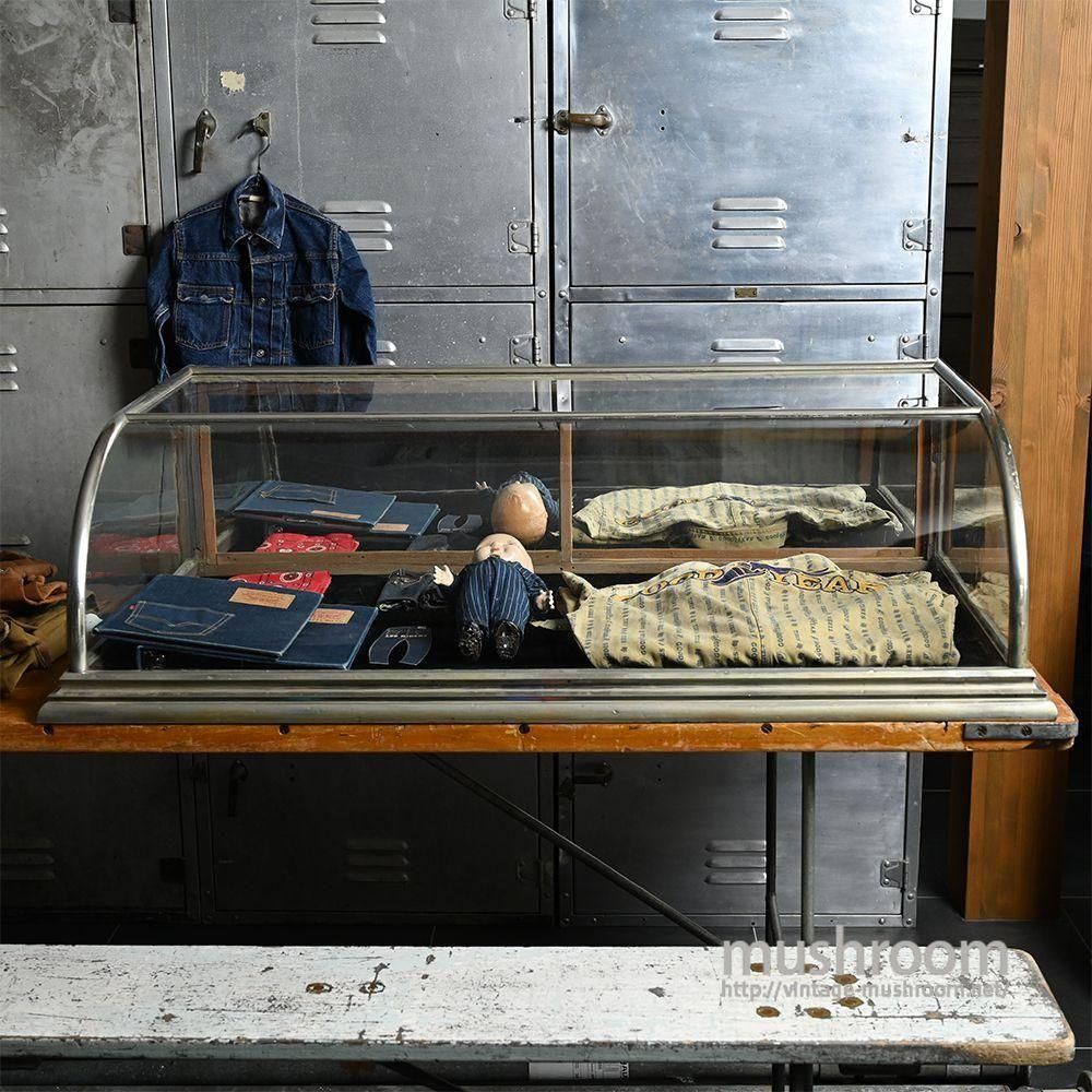 ANTIQUE CURVED GLASS TABLE TOP SHOWCASE（STORE FIXTURE）